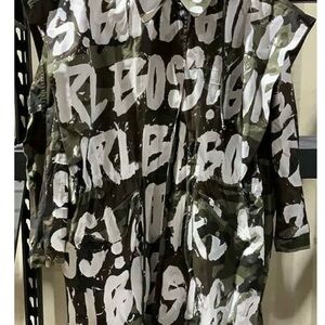 MM6 Maison Martin Margiela Camouflage Jacket with White Text